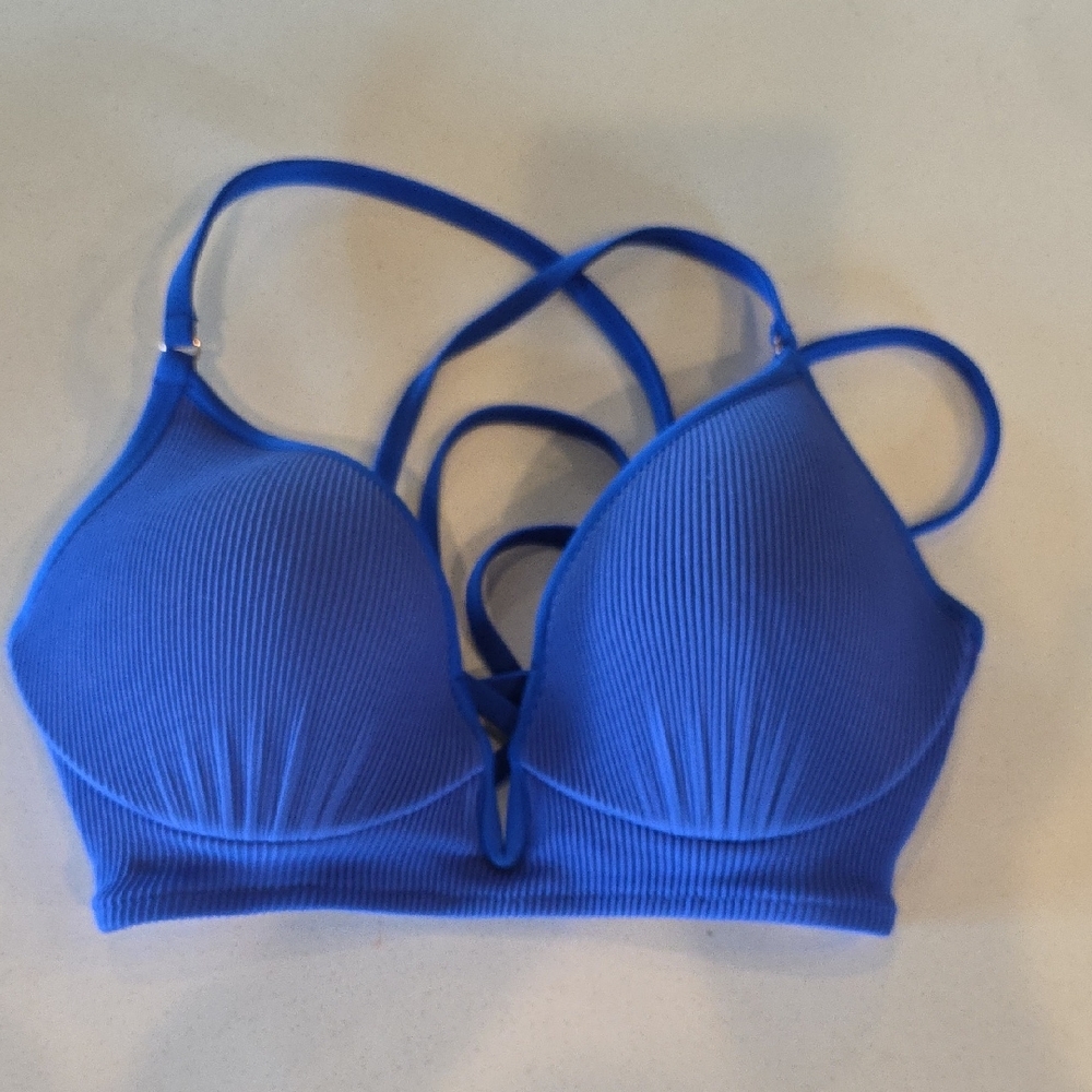 Mossimo Supply Co. Vibrant Blue Bikini Top